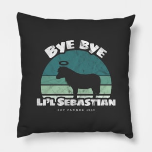 Bye bye Li'l Sebastian • Est Pawnee 1986 (Aqua) Pillow