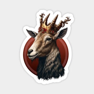 Goat King With Crown Magnet