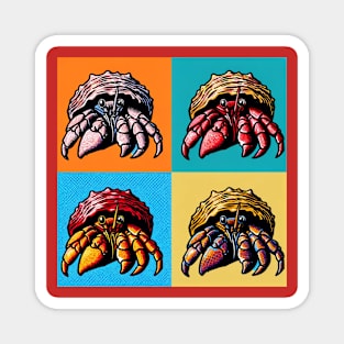 Pop Hermit Crab Art - Cool Sea Animal Magnet