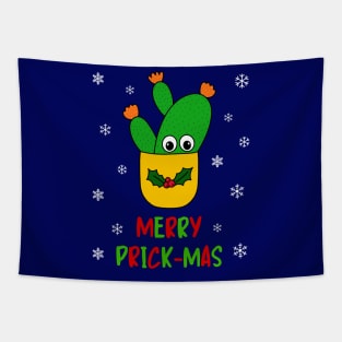 Merry Prick Mas - Opuntia Microdasys Cactus In Christmas Holly Pot Tapestry