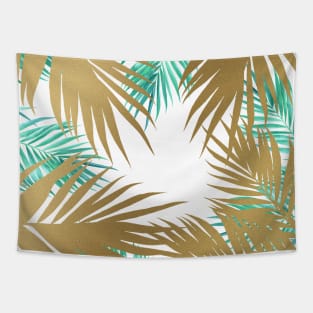 Golden Paradise Beach Pattern Tapestry