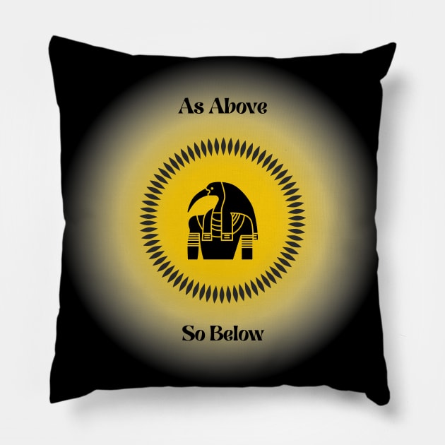 As Above So Below. Thoth The Kybalion. Pillow by Anahata Realm