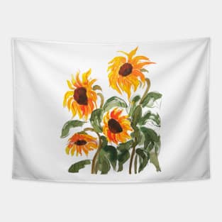 orange sunflower painting 2018 Tapestry