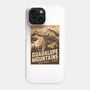 Poster Illustration of Guadalupe Mountains National Park Phone Case