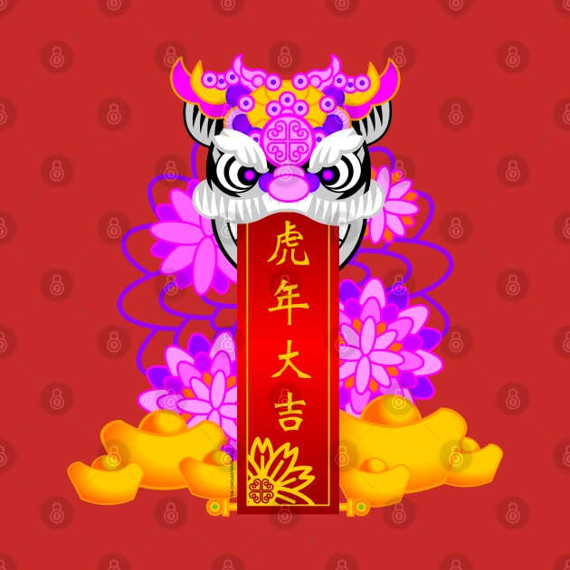CNY: LION BLESSINGS - WHITE TIGER by cholesterolmind