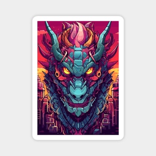 Cyberpunk Mecha Dragon Head Magnet