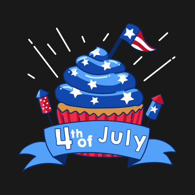 4th of July Cupcake by DreamPassion