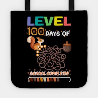 Level 100 Days Of School Completed Squirrel Game Tote