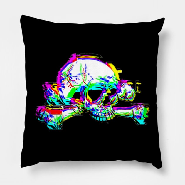 3d skull effect 1 Pillow by NmakersArt