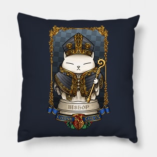 Medieval Chess Cat Bishop Pillow