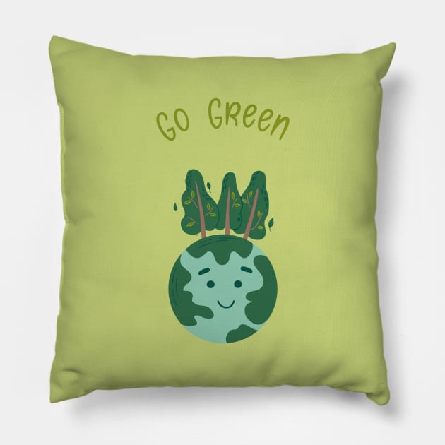 Go green Pillow by DanielK