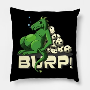 Fat Dragon Black Pillow