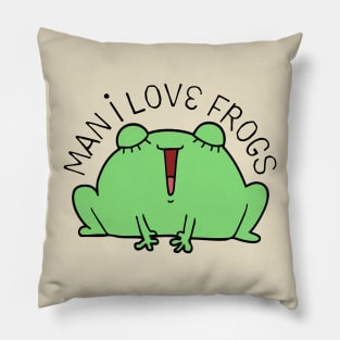 Man I Love Singing Frogs Pillow