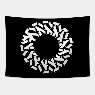 Circle caligraphy Tapestry