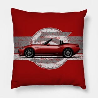 My drawing of the iconic Japanese roadster sports car ND with background 5 Pillow