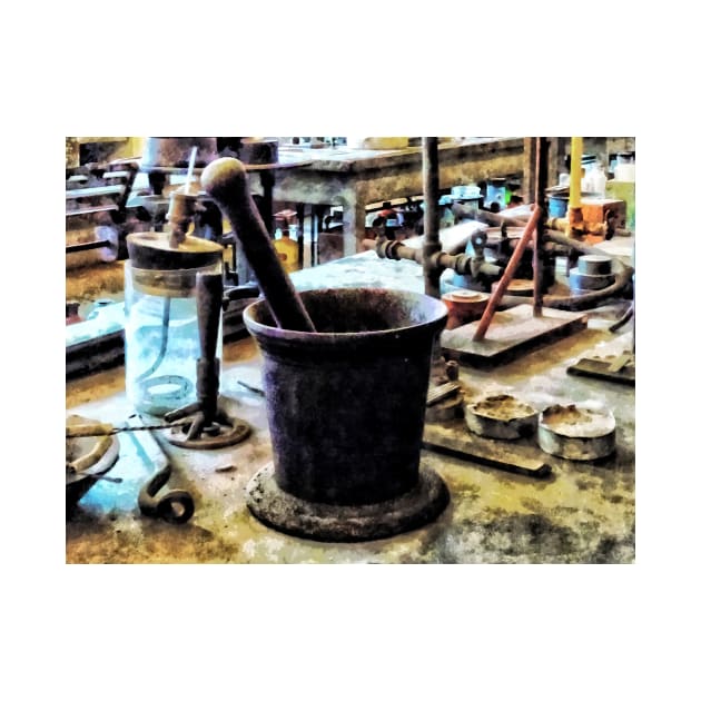 Chemists - Mortar and Pestle in Chem Lab by SusanSavad