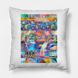 Blue Abstract Art Pillow