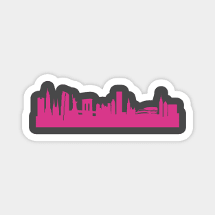 New York skyline pink Magnet