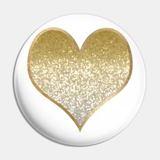 Heart - golden gradient Pin