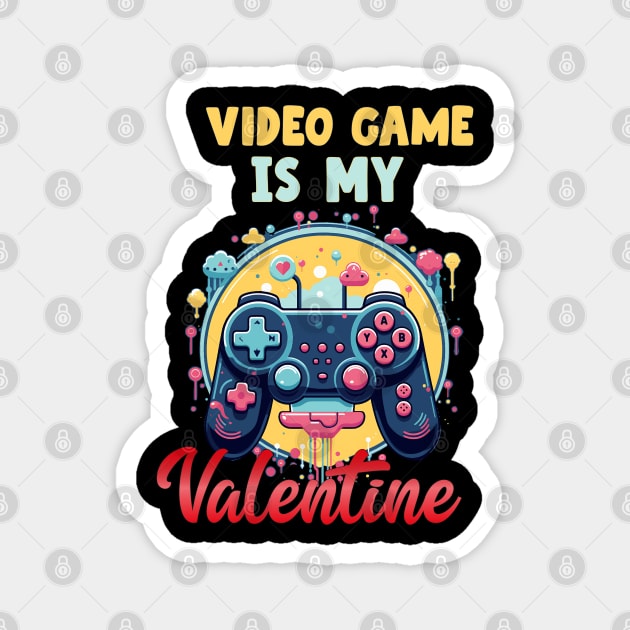 Video game is my valentine Magnet by Printashopus