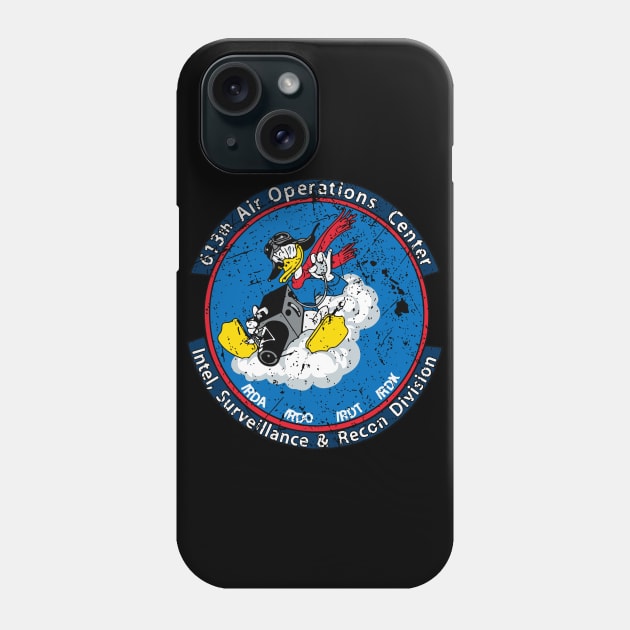 613th Air Operations Center Vintage Insignia Phone Case by Mandra