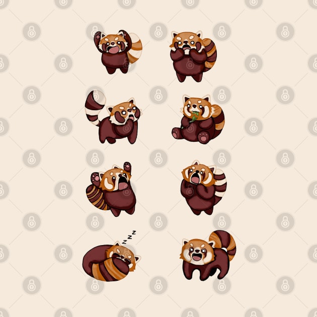 Red Pandas by KatherineBlowerDesigns