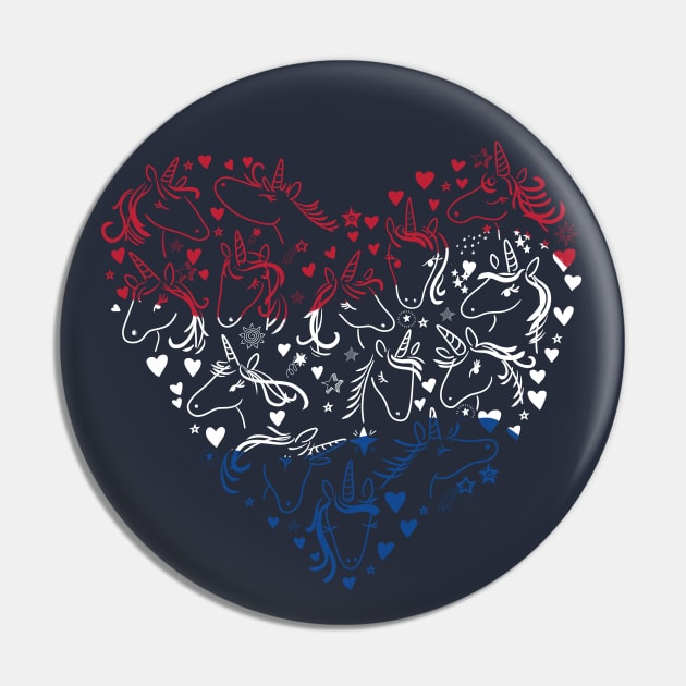 Patriotic Unicorns Pin by rmcbuckeye