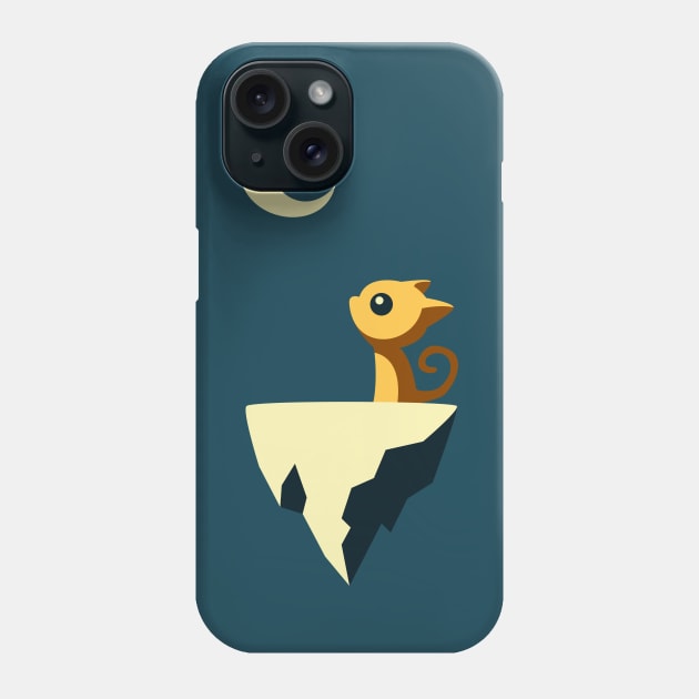 Moon Cat Phone Case by Freeminds