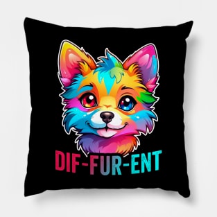 Furry Fandom Cute Fursona Anthro Art Pillow