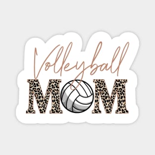 Bleached Volleyball Game Day Vibes Volleyball Mom Leopard Magnet