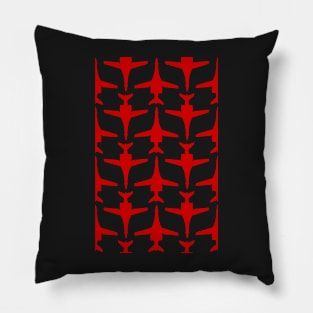 B-1 Lancer - Red & White Pattern Unswept Design Pillow