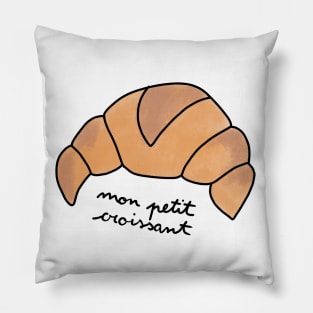 Mon petit croissant Cute Coffee Dates Cute Viennoiserie Lover Gift Croissant Lover Pastry Gift Cute Foodie Gift Breakfast Croissant Happy Morning Delicious Gift Pillow