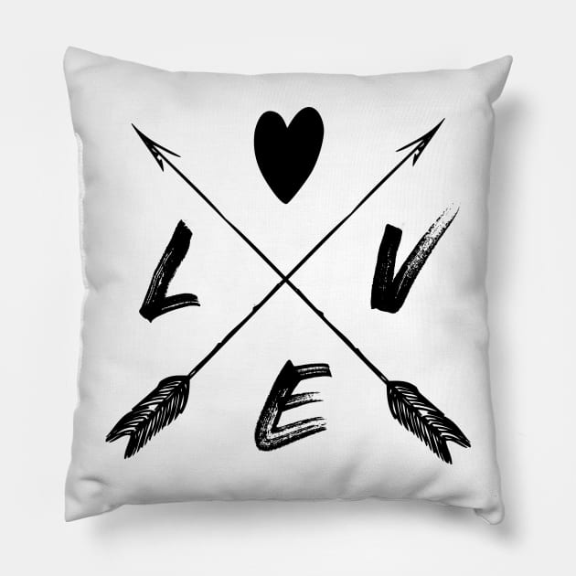 Love Arrows Pillow by emanuelacarratoni