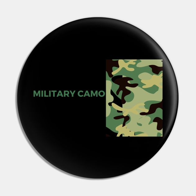 Military Camo Pin by brightakStudio