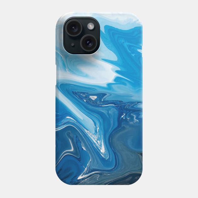 Abstract Dripping Blue Paint Phone Case by Artisy Artist 