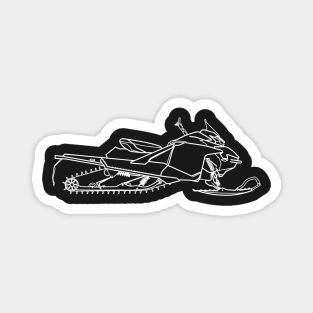 Stylish Snowmobile Lynx Boondocker Magnet