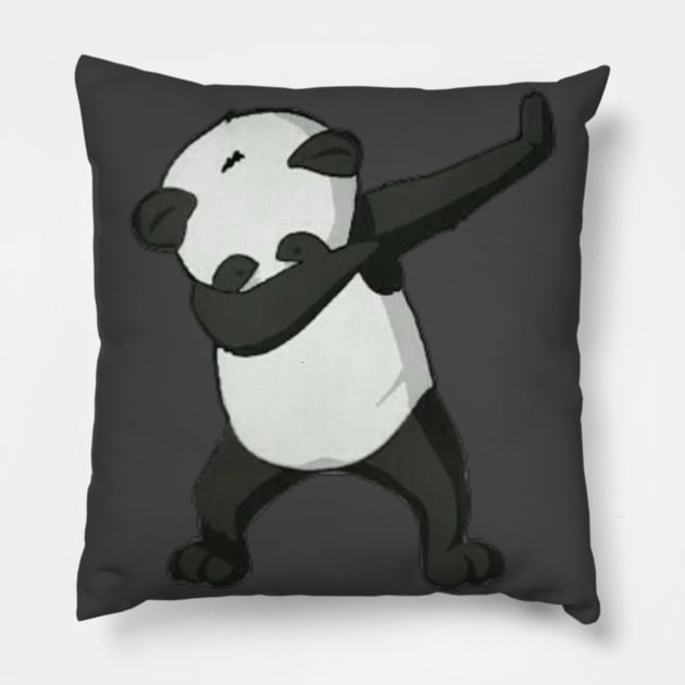 Panda Dab Pillow by Trash_Pandah