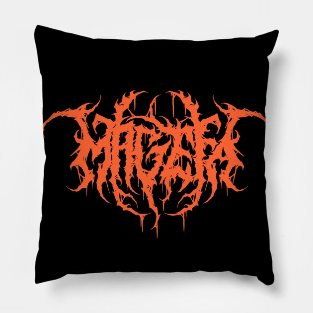 Magefa- New Logo Orange Pillow by MAGEFA- Merch Store on TEEPUBLIC