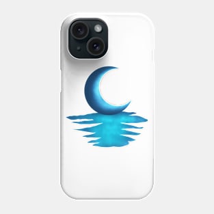 White and Blue Moon Phone Case