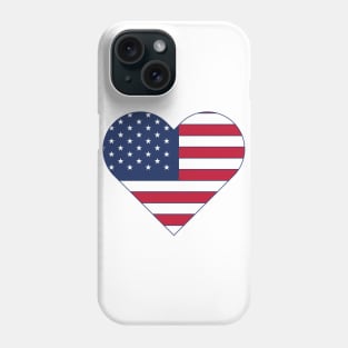 American Heart Love 4th July Phone Case