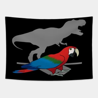 T-rex Green Winged Macaw Tapestry