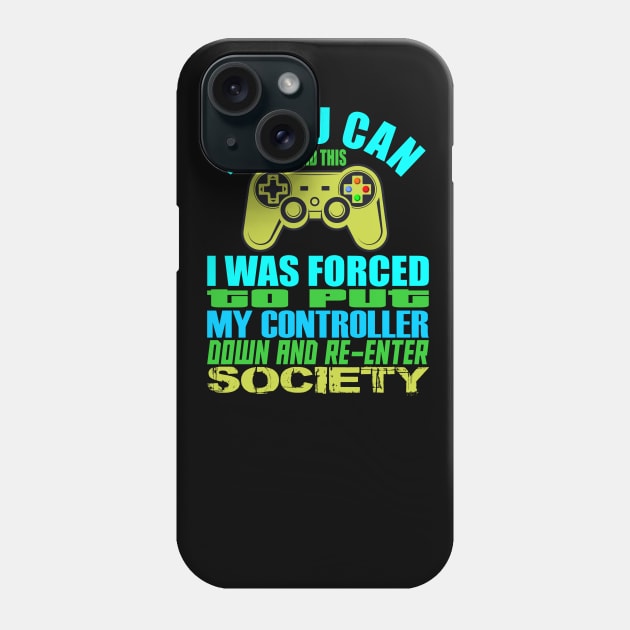 Put Controller Down Re-Enter Society Phone Case by hadlamcom