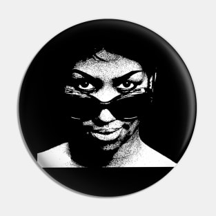 Aretha's Soulful Melodies Iconic Music Tee Pin