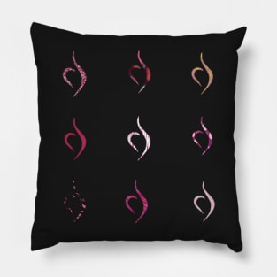 Pink Eating Disorder Recovery Symbol Sticker Pack Pillow