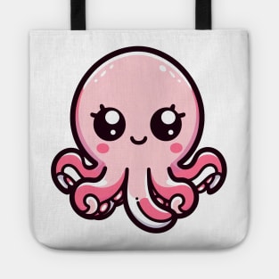 Pink funny octopus Tote