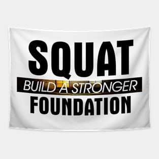 Squat Workout Slogan Tapestry