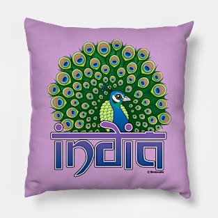 Peacock of India Pillow