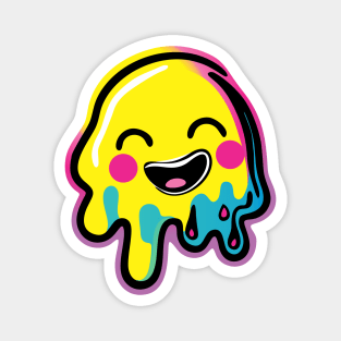 Kawaii Blob Yellow Droplet Magnet