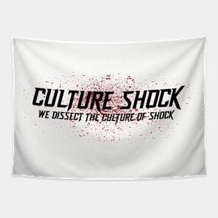 Culture Shock Logo White Tapestry