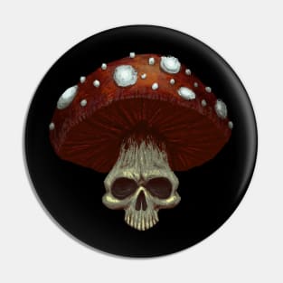 Skull Mushroom Pin